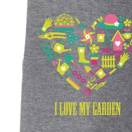 I Love My Garden Abstract Heart Doggie 3-End Fleece Hoodie