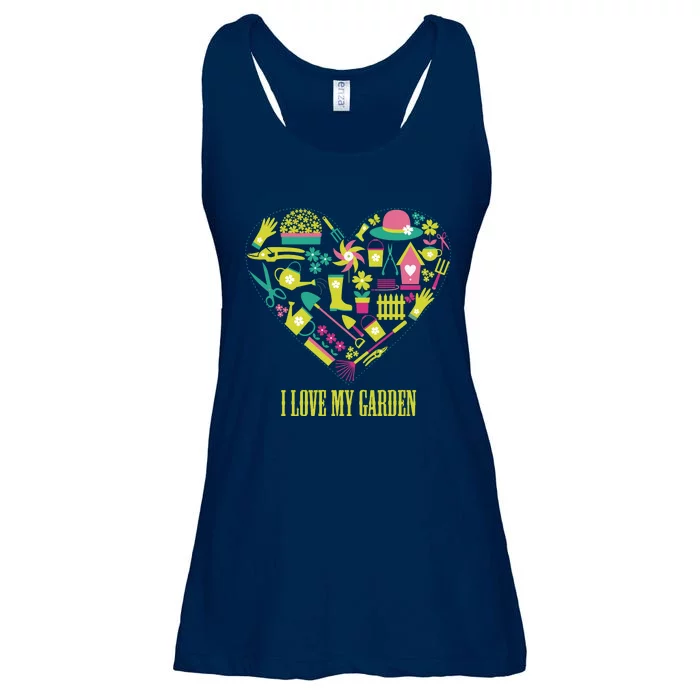 I Love My Garden Abstract Heart Ladies Essential Flowy Tank