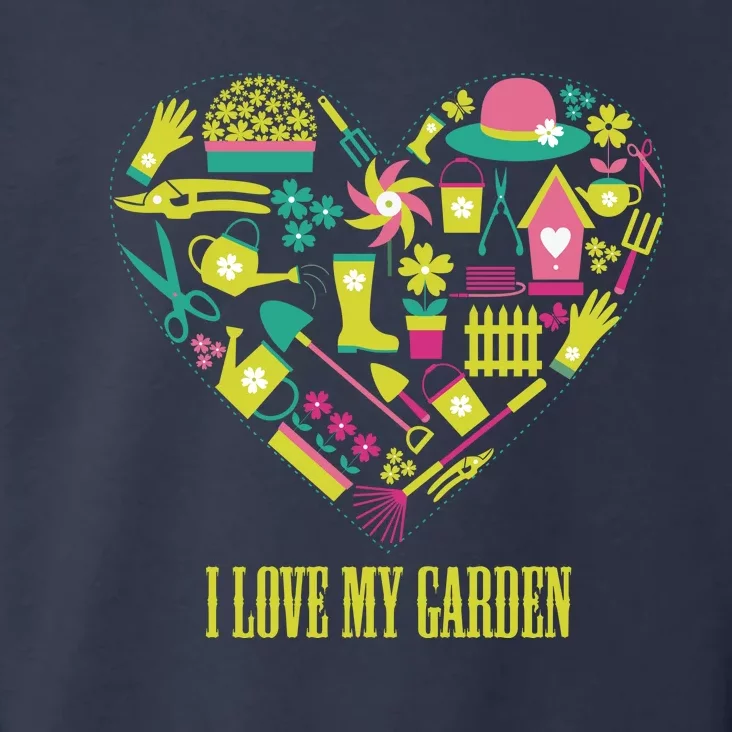 I Love My Garden Abstract Heart Toddler Hoodie