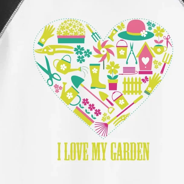 I Love My Garden Abstract Heart Toddler Fine Jersey T-Shirt