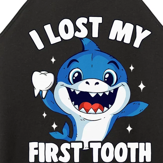 I Lost My First Tooth Tooth Fairy Teeth Out Funny Shark Women’s Perfect Tri Rocker Tank