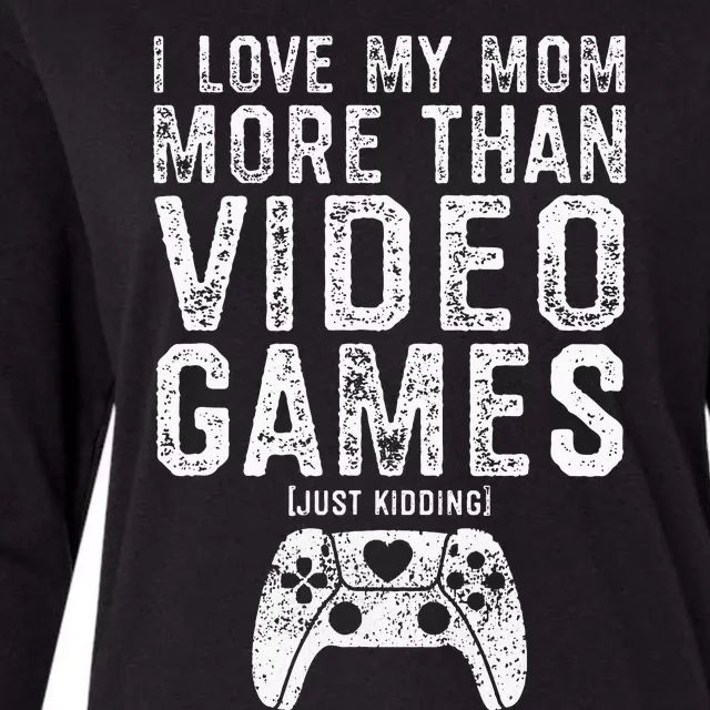 I Love My Mom Video Gamer Valentines Day Gift Kids Womens Cotton Relaxed Long Sleeve T-Shirt