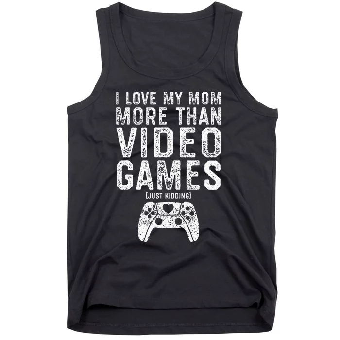 I Love My Mom Video Gamer Valentines Day Gift Kids Tank Top