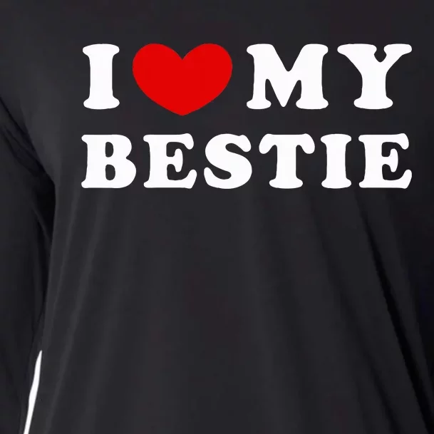 I Love My Bestie I Heart My Bestie Cooling Performance Long Sleeve Crew