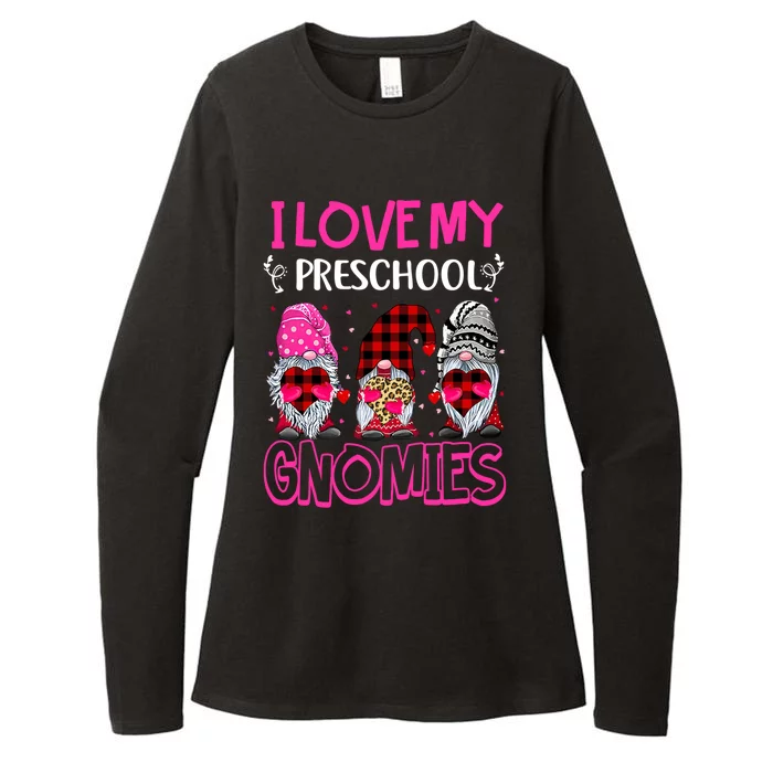 I Love My Preschool Gnomies Valentines Day Gnome Teacher Cute Gift Womens CVC Long Sleeve Shirt