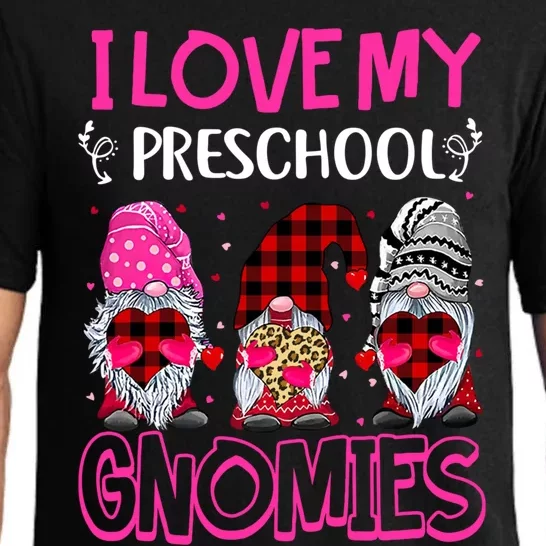 I Love My Preschool Gnomies Valentines Day Gnome Teacher Cute Gift Pajama Set