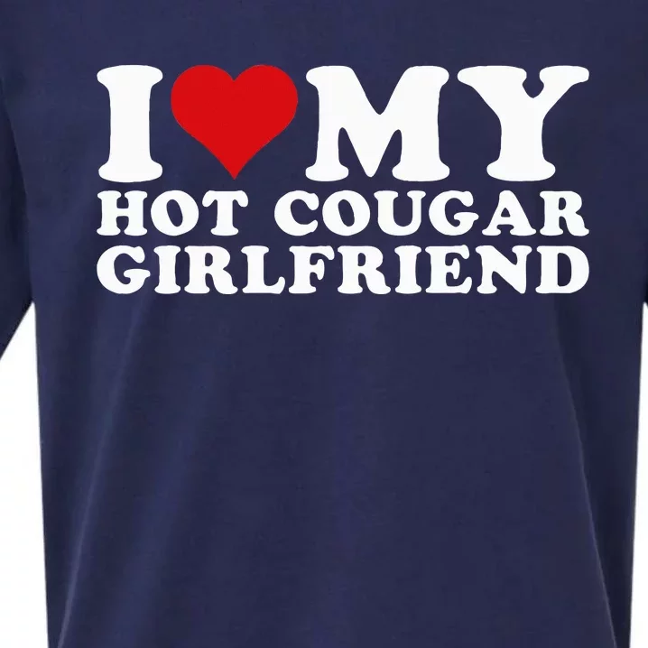 I Love My Hot Cougar Girlfriend I Heart My Hot Cougar Gf Sueded Cloud Jersey T-Shirt