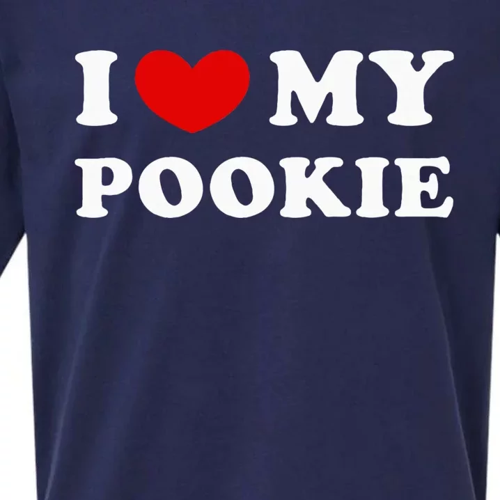 I Love My Pookie I Heart My Pookie Sueded Cloud Jersey T-Shirt