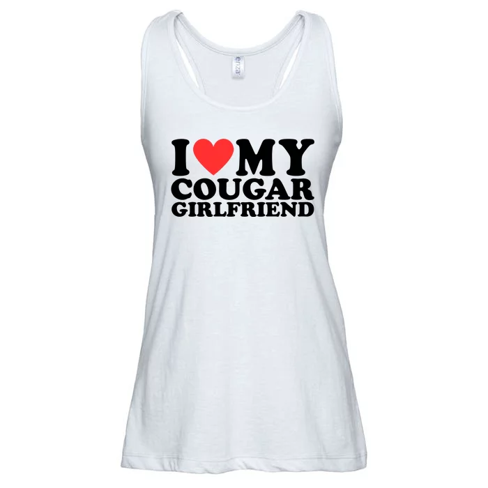 I Love My Cougar Girlfriend Funny Ladies Essential Flowy Tank