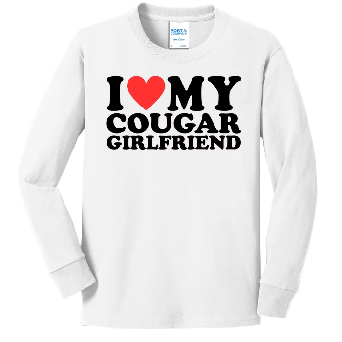 I Love My Cougar Girlfriend Funny Kids Long Sleeve Shirt