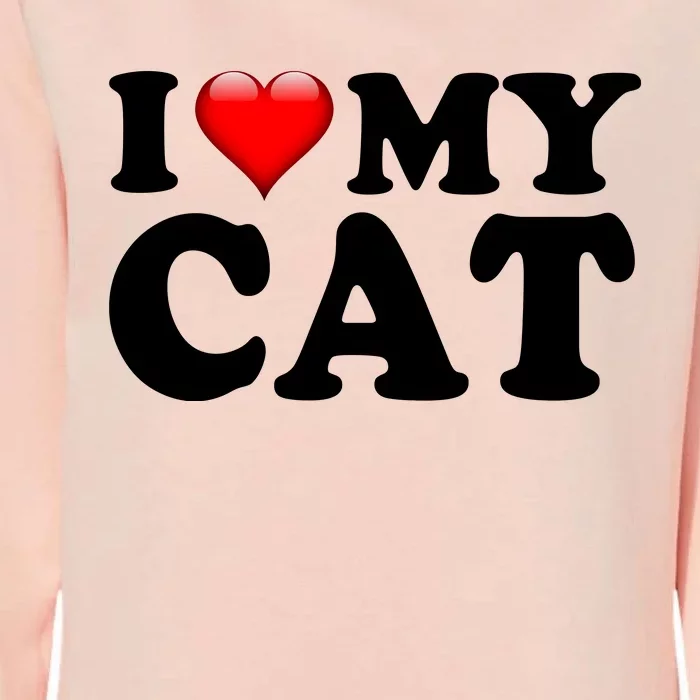 I Love My Cat Womens California Wash Sweatshirt