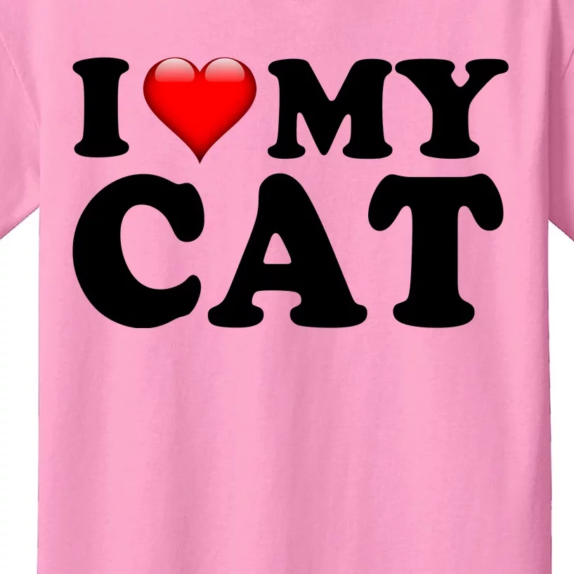 I Love My Cat Kids T-Shirt