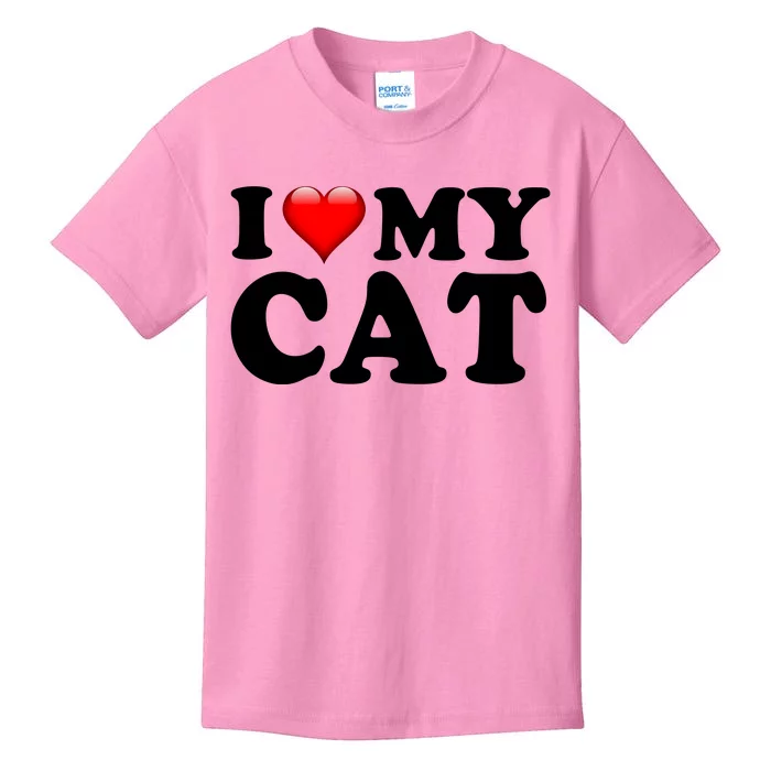 I Love My Cat Kids T-Shirt