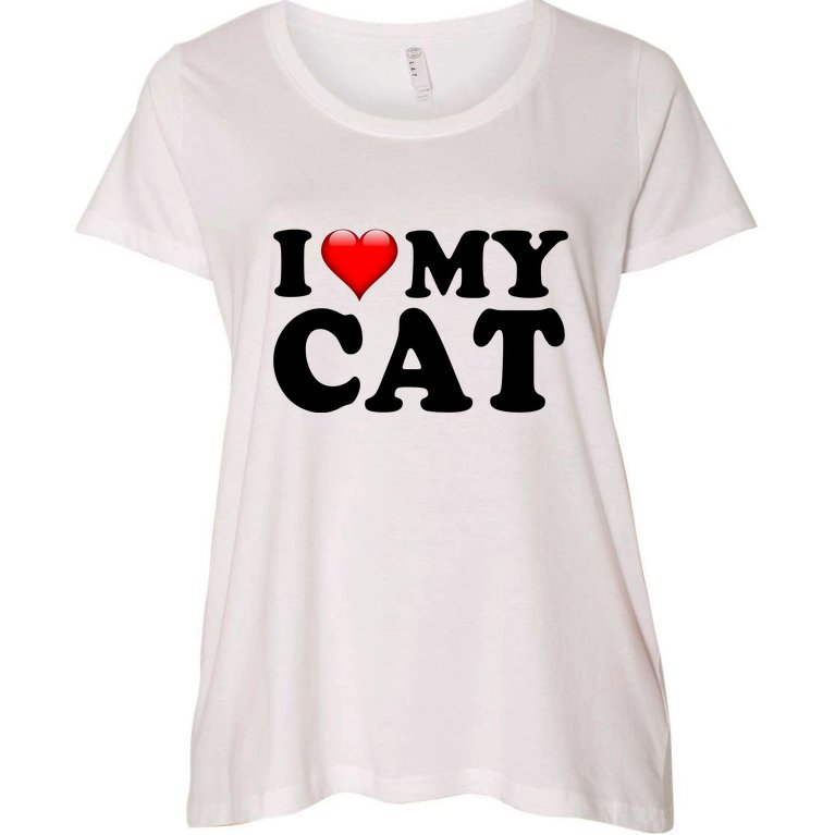 I Love My Cat Women's Plus Size T-Shirt