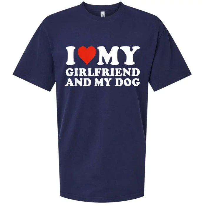 I Love My Girlfriend And My Dog Sueded Cloud Jersey T-Shirt