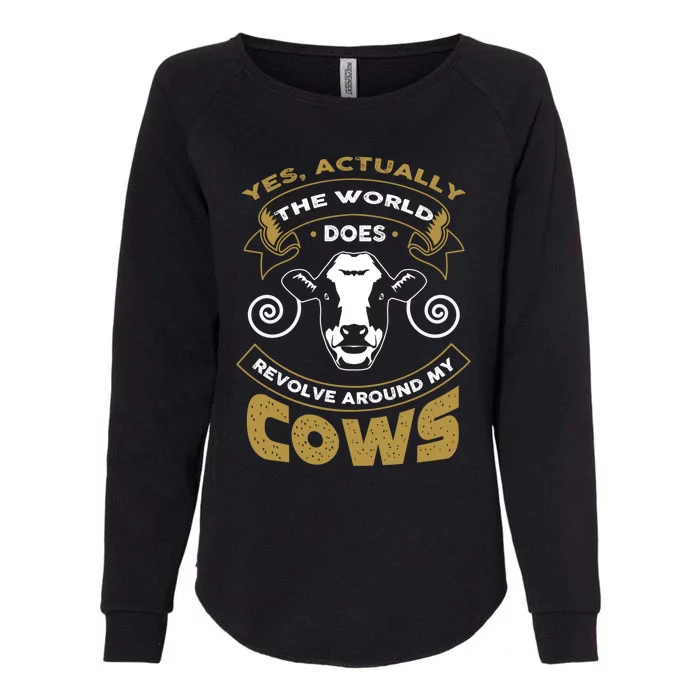 I Love My Cows Gift Funny Cows Gift Cute Gift Womens California Wash Sweatshirt