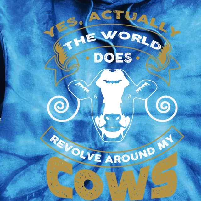 I Love My Cows Gift Funny Cows Gift Cute Gift Tie Dye Hoodie