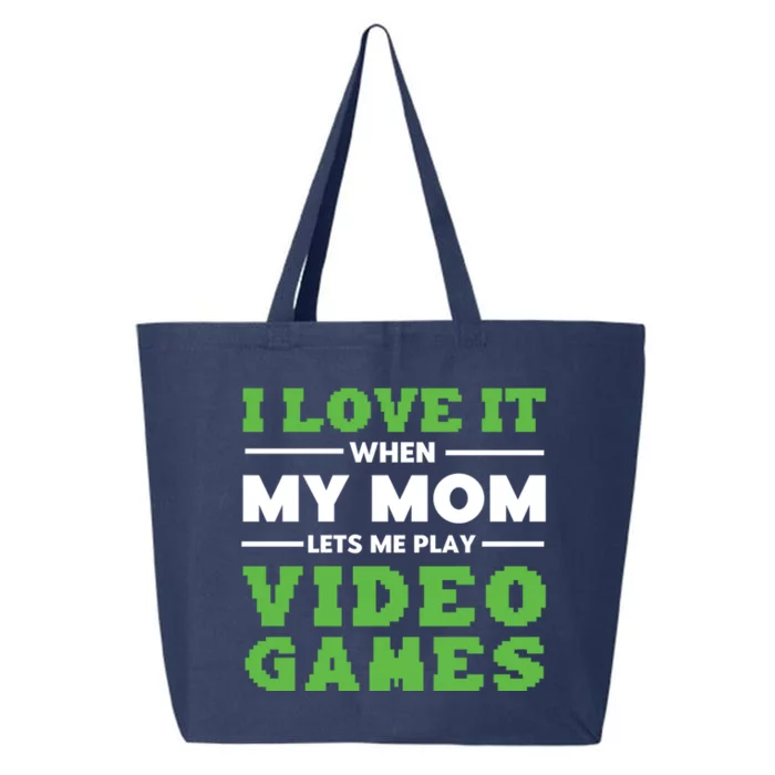 I Love My Mom Funny Video Games For Gamer N Gift 25L Jumbo Tote