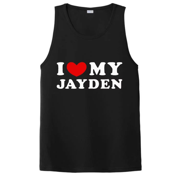 I Love My Jayden I Heart My Jayden Performance Tank