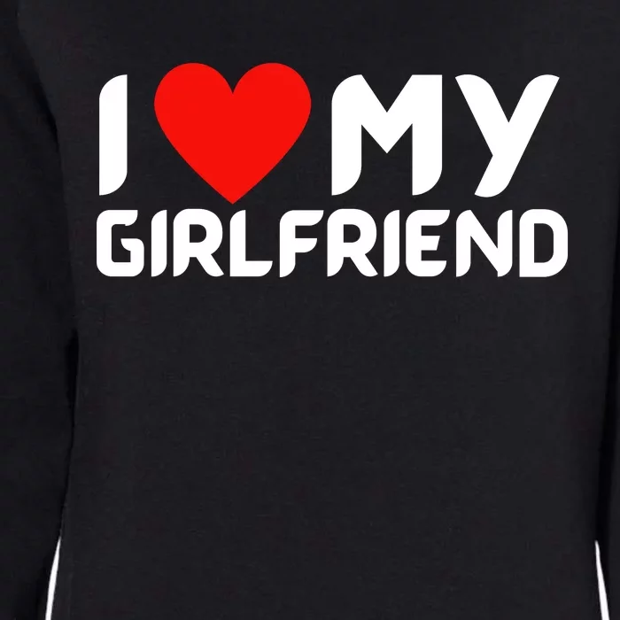 I Love My GF Girlfriend Heart Womens California Wash Sweatshirt