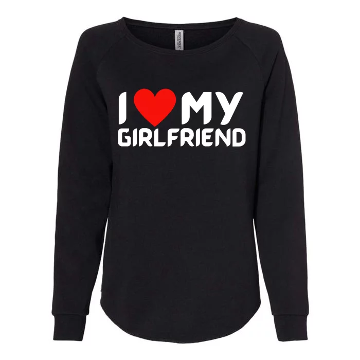 I Love My GF Girlfriend Heart Womens California Wash Sweatshirt