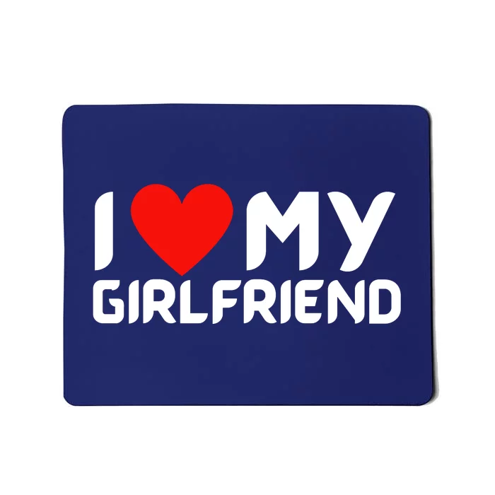 I Love My GF Girlfriend Heart Mousepad