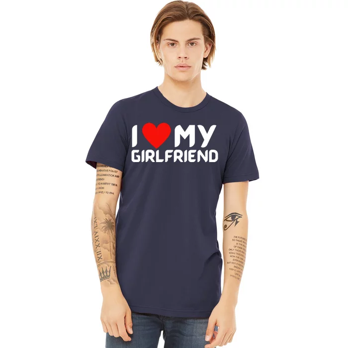 I Love My GF Girlfriend Heart Premium T-Shirt