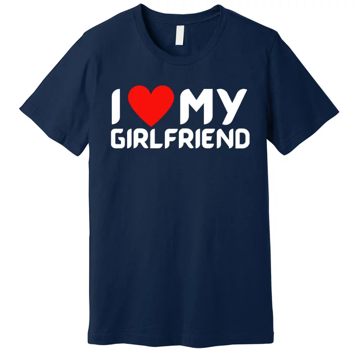 I Love My GF Girlfriend Heart Premium T-Shirt