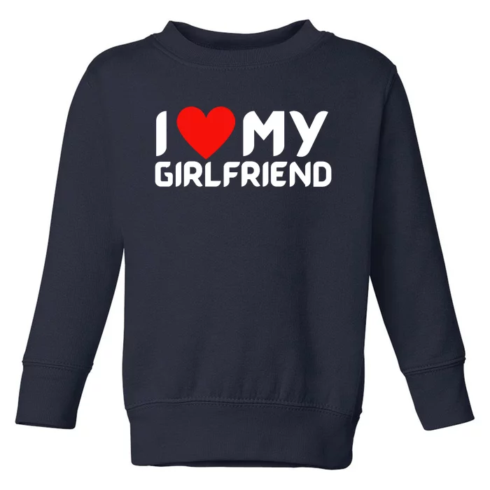 I Love My GF Girlfriend Heart Toddler Sweatshirt