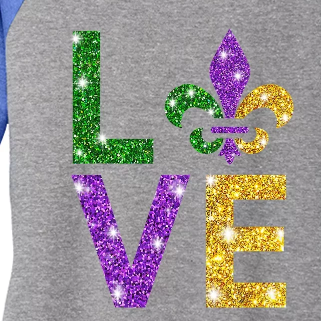 I Love Mardi Gras Mardi Gras Gift Gift Women's Tri-Blend 3/4-Sleeve Raglan Shirt