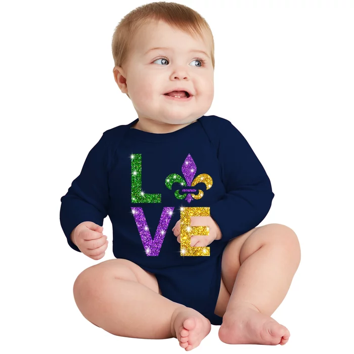 I Love Mardi Gras Mardi Gras Gift Gift Baby Long Sleeve Bodysuit