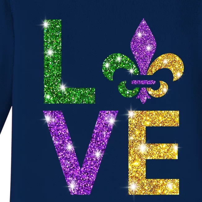 I Love Mardi Gras Mardi Gras Gift Gift Baby Long Sleeve Bodysuit