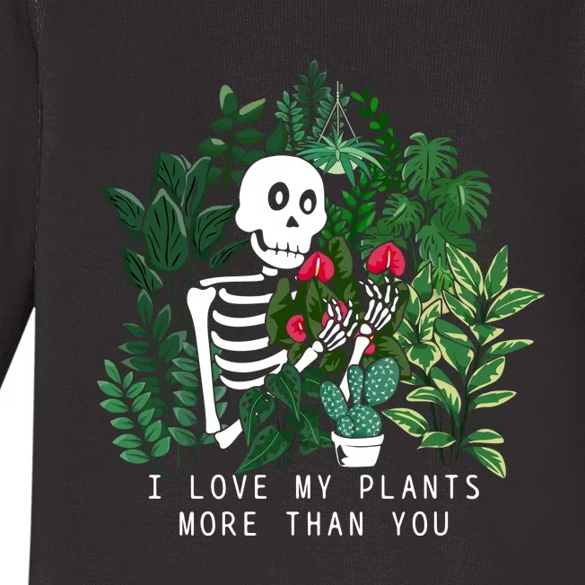 I Love My Plants More Than You Baby Long Sleeve Bodysuit