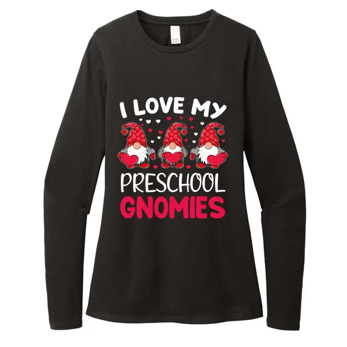 I Love My Preschool Gnomies Valentine's Day Teacher Funny Gift Meaningful Gift Womens CVC Long Sleeve Shirt