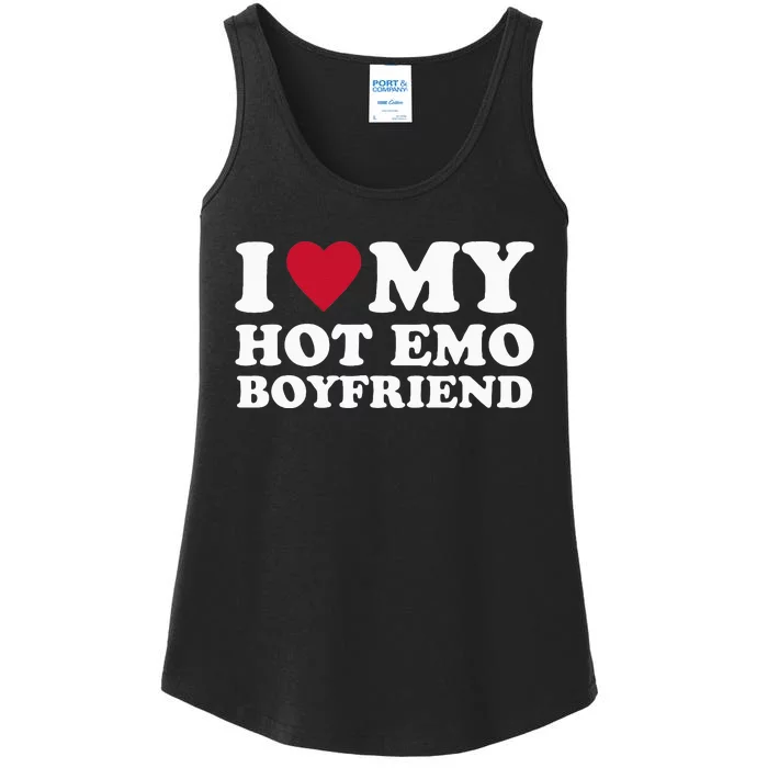 I Love My Hot Emo Boyfriend Ladies Essential Tank