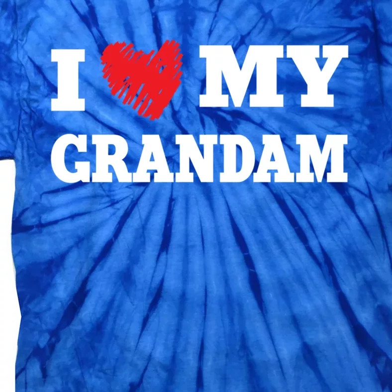 I Love My Grandam Favorite Family Member Valentines Gift Tie-Dye T-Shirt