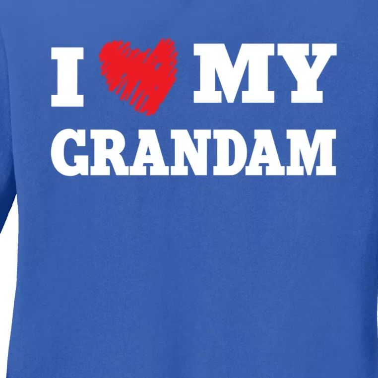 I Love My Grandam Favorite Family Member Valentines Gift Ladies Long Sleeve Shirt