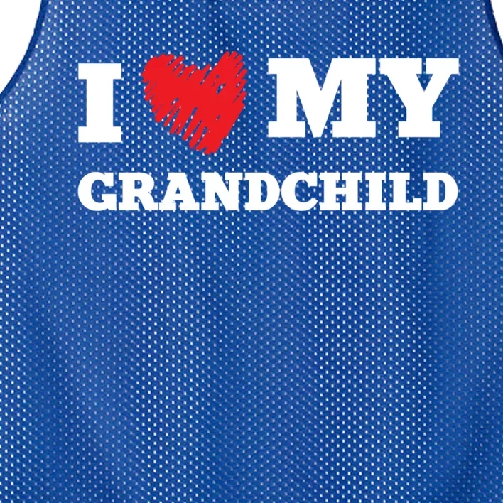 I Love My Grand Favorite Family Member Valentines Funny Gift Mesh Reversible Basketball Jersey Tank