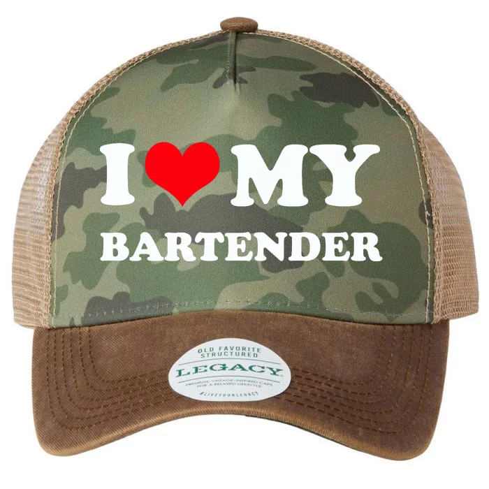 I Love My Bartender, I Heart My Bartender Legacy Tie Dye Trucker Hat