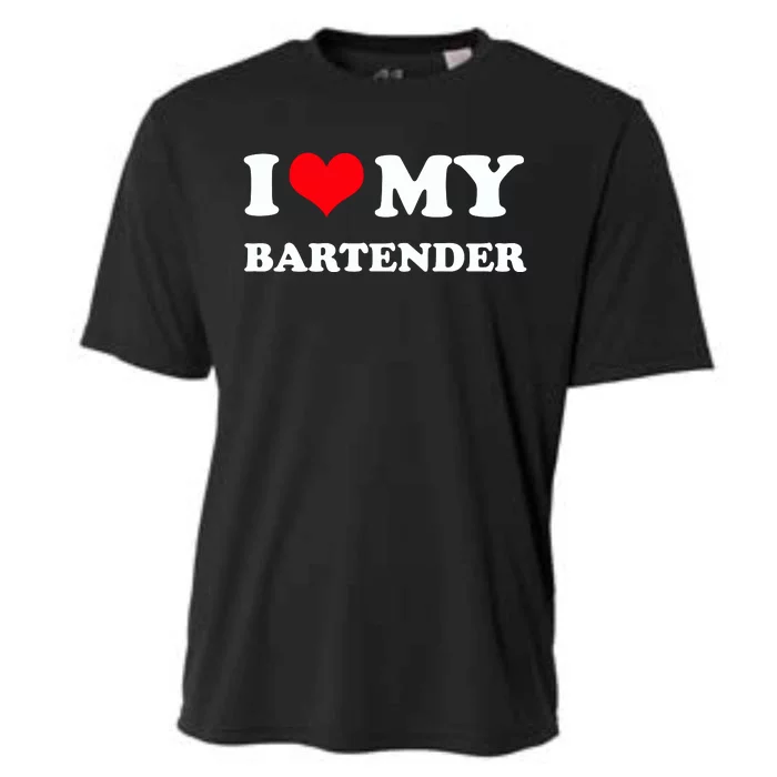 I Love My Bartender, I Heart My Bartender Cooling Performance Crew T-Shirt