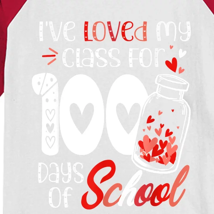 I've Loved My Class For 100 Days Of School Teacher Valentine Kids Colorblock Raglan Jersey