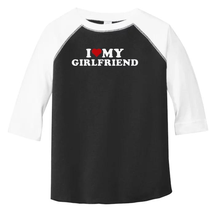 I Love My Hot Girlfriend Heart Design Toddler Fine Jersey T-Shirt