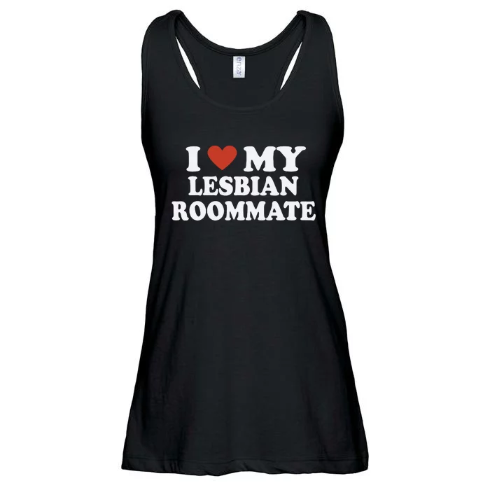 I Love My Lesbian Roommate Girlfriend Ladies Essential Flowy Tank