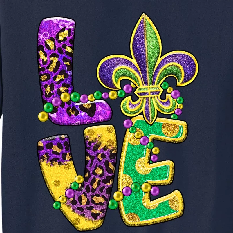 I Love Mardi Gras For Matching Family Fleur De Lis Tall Sweatshirt