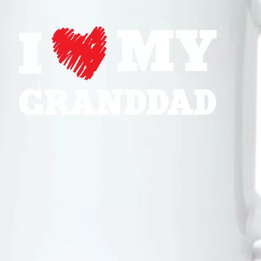 I Love My Granddad Favorite Family Member Valentines Gift Black Color Changing Mug