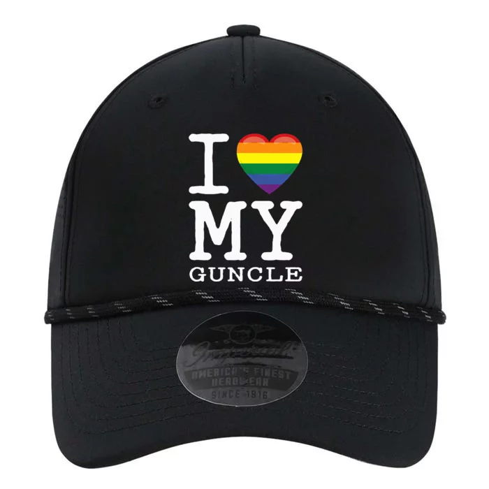 I Love My Guncle Gay Homosexual Rainbow Heart Uncle Nephew Performance The Dyno Cap