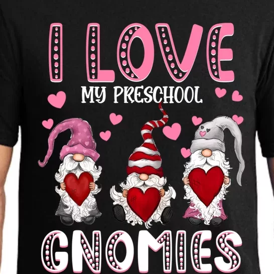 I Love My Preschool Gnomies Teachers Valentines Day Gift Pajama Set