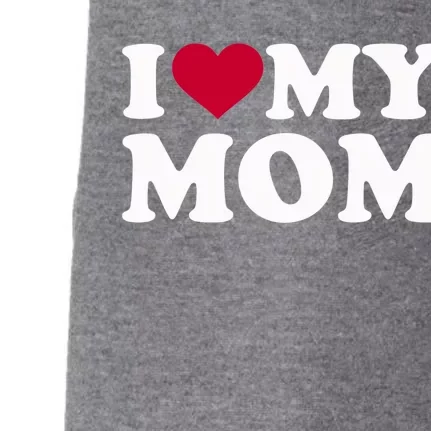 I Love My Mom Gift Doggie 3-End Fleece Hoodie