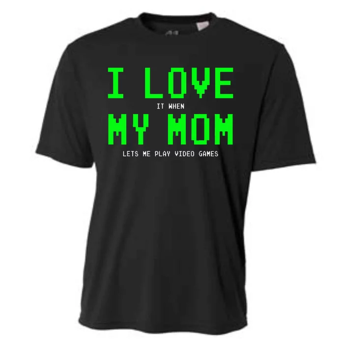 I Love My Mom Gamer Gifts For Video Games Cooling Performance Crew T-Shirt