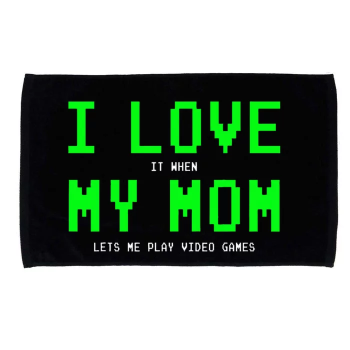 I Love My Mom Gamer Gifts For Video Games Microfiber Hand Towel